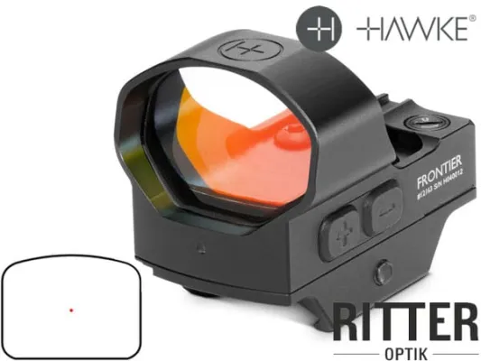 HAWKE Frontier 1x30 Reflexvisier inklusive Montage Weaver / Picatinny & Delta Poit Pro DPP Footprint 3 MOA Red Dot 12 163